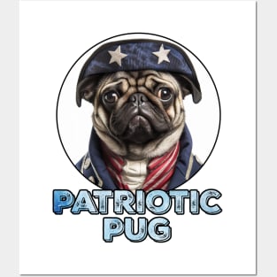 Patriotic Pug Posters and Art